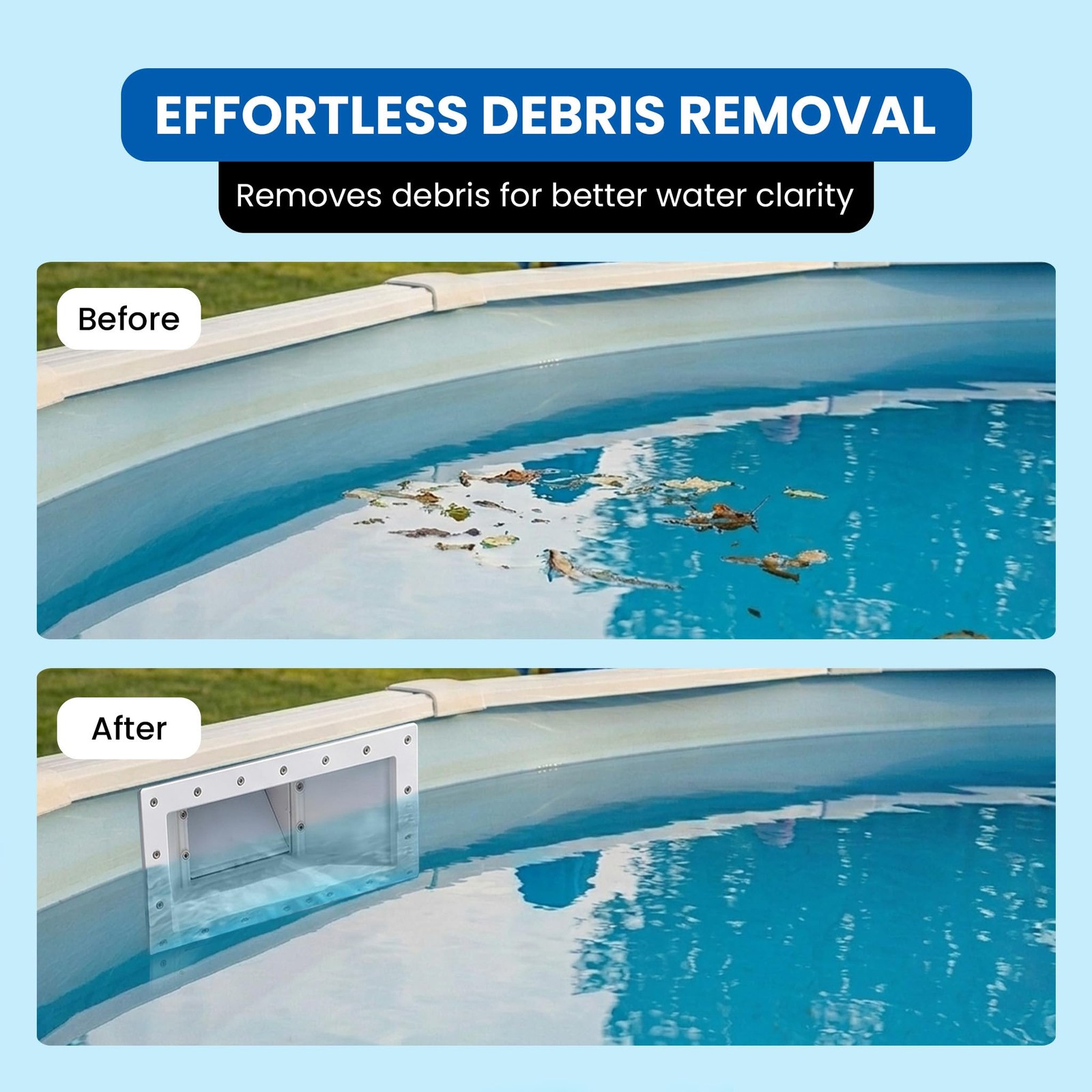 Jed Pool Tools 45-405 Wide Mouth Thru-The-Wall Kit For Above Ground Pool And