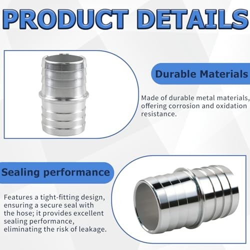 AN627-20A 1-1/4&Prime; to 1-1/4&Prime; Inch Hose Adapter Connector Radiator Commonly used