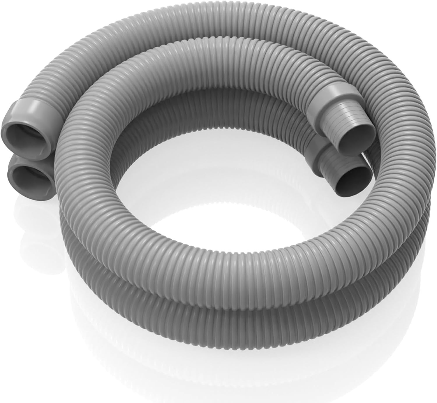 Spiral Wound Pool Vacuum Hose 40 Inch 2 Pack Gray Strong Lightweight Material