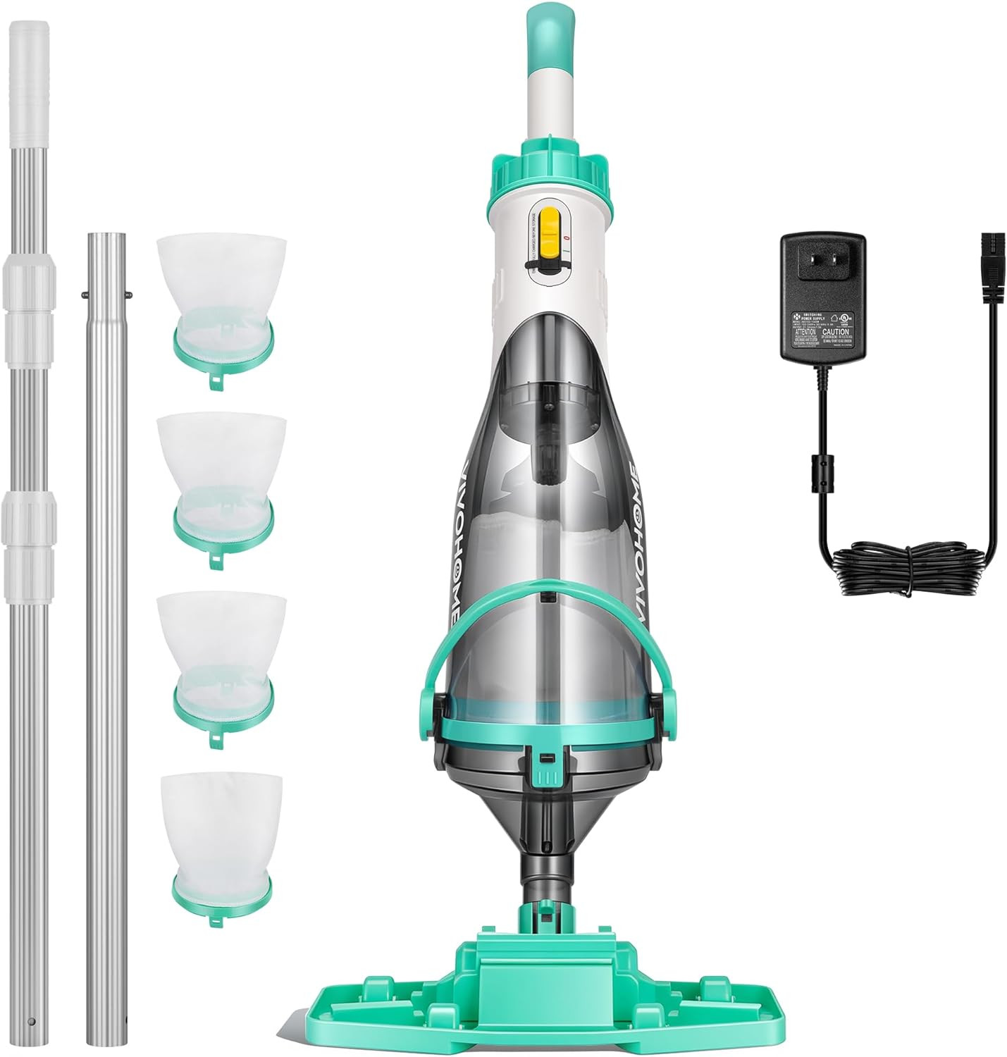 Handheld Pool Vacuum 1110 GPH Suction Cordless Pool Cleaner 40W Powerful Motor L