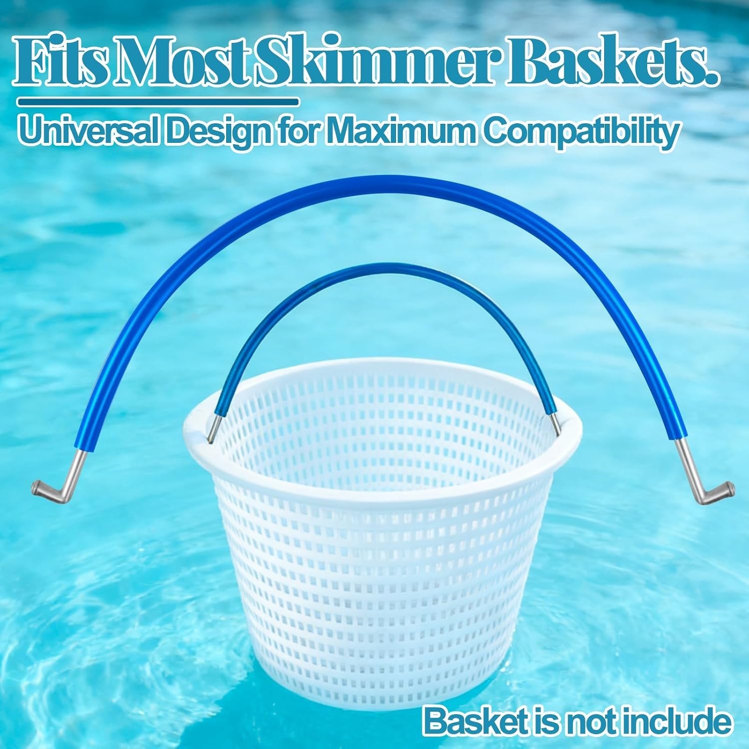 4PCS Pool Skimmer , Universal Swimming Pool Skimmer Filter Basket Metal Handl…