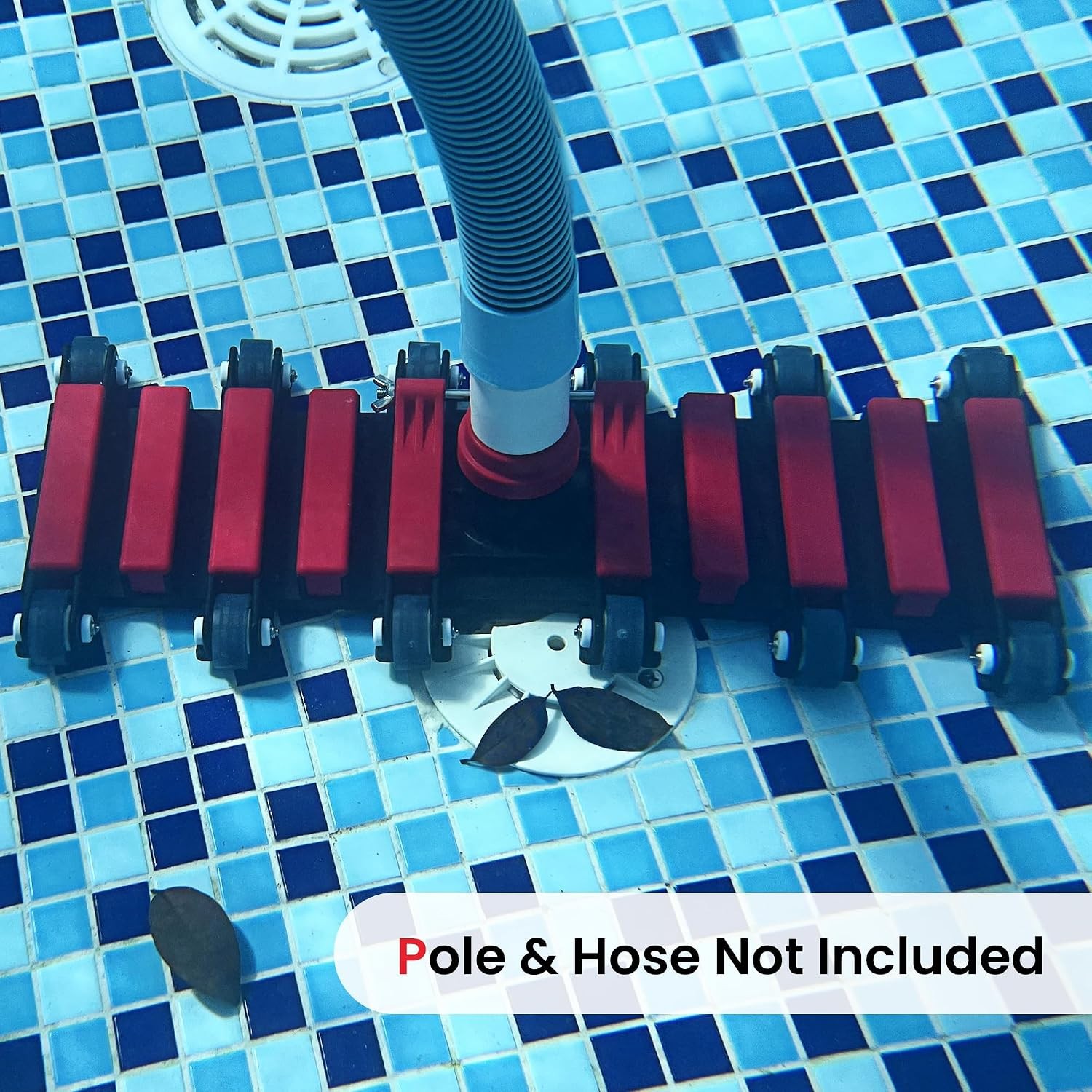 Commercial Grade Pool Vacuum Head with Wheels,19&Prime; Extra-Wide & Weighted Flexible