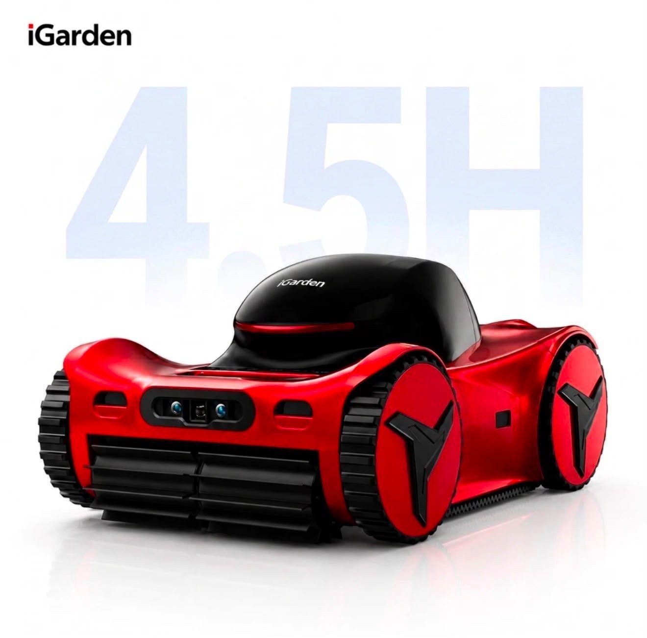 iGarden M1 AI Series Robotic Pool Cleaner AI-Powered Dual Suction Red/Black