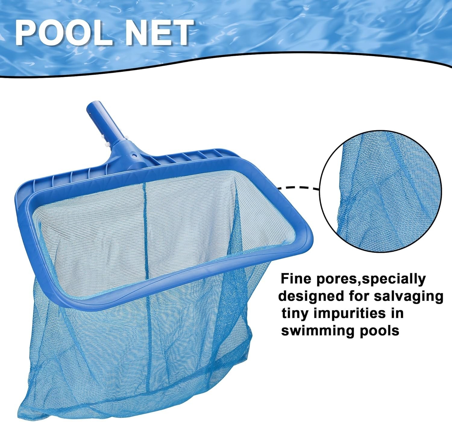 4-Piece Pool Cleaning Kit Heavy Duty Skimmer Net Brush Wall Scrubber Above Gr…