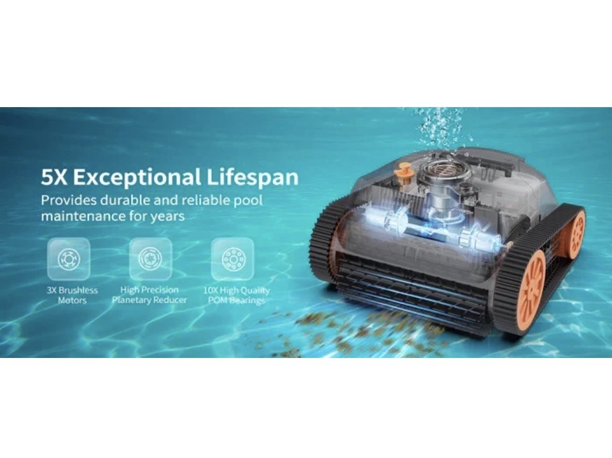 Nebula Cordless Robotic Pool Cleaner Wall Climbing Waterline 3H Runtime