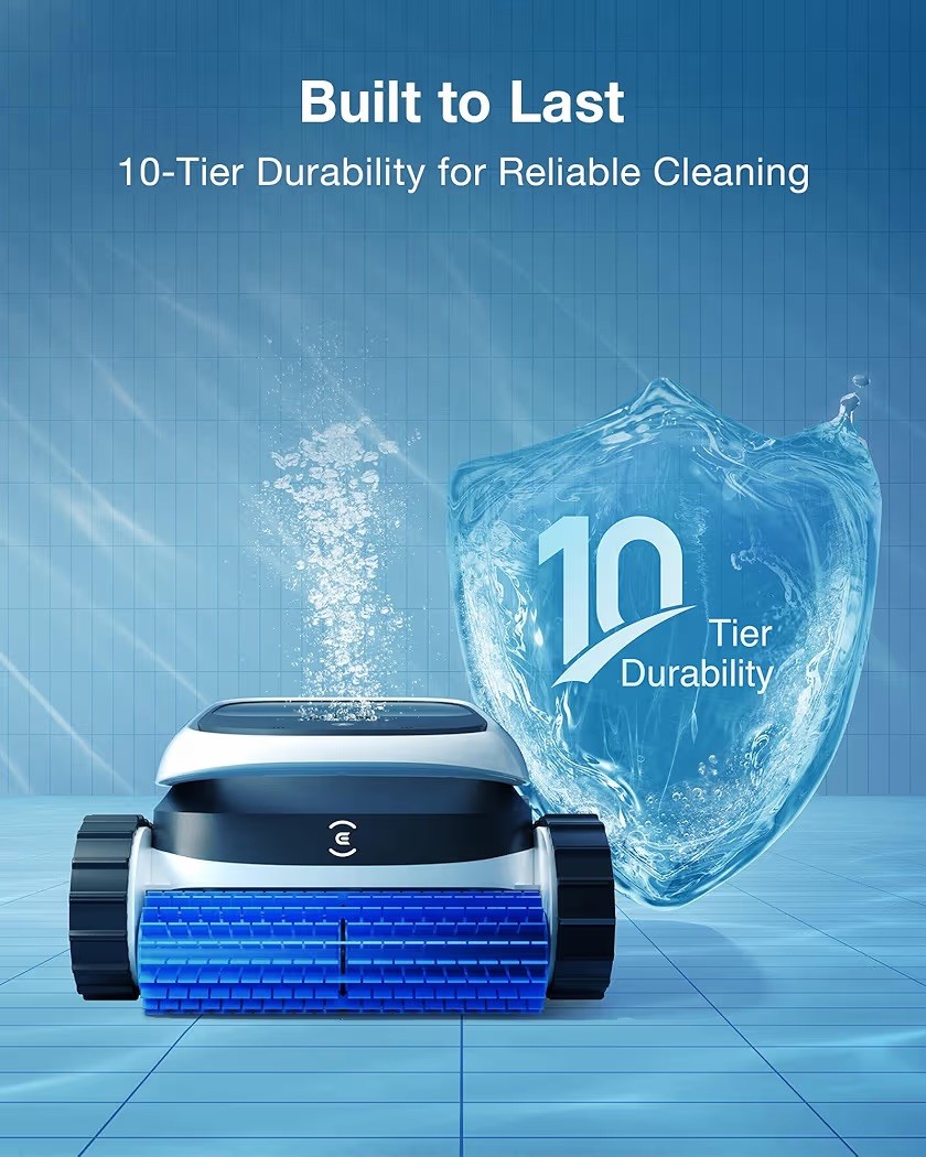 ECOVACS Ultramarine P1 Cordless Robotic Pool Cleaner 4800 GPH App, 180 Min