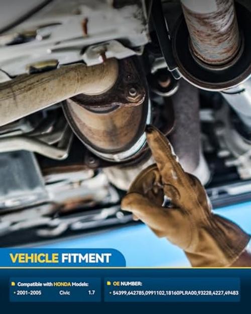 Catalytic Converter Kit Direct-Fit Replacement For 2001-2005 Civic EX/EX OE
