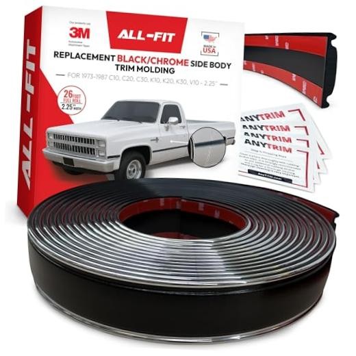 Replacement SB – Square Body Side Molding Square Body Trim Black (73-87)