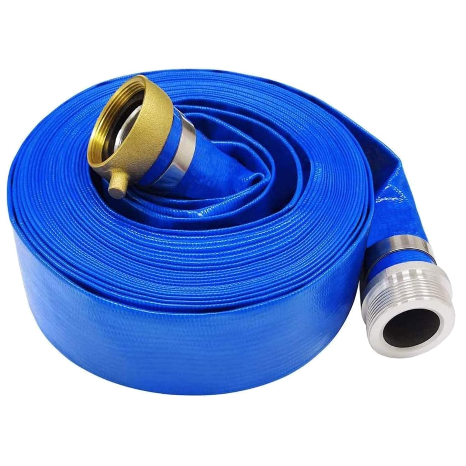 2in x 25ft PVC Pool Discharge Hose Heavy Duty Reinforced Flat Water Hose with…