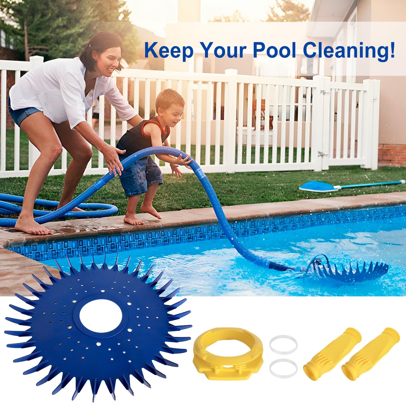 Porscan Pool Cleaner Replacement Kit, 4 Pieces, W70329, W70327, W69698, Zodiac
