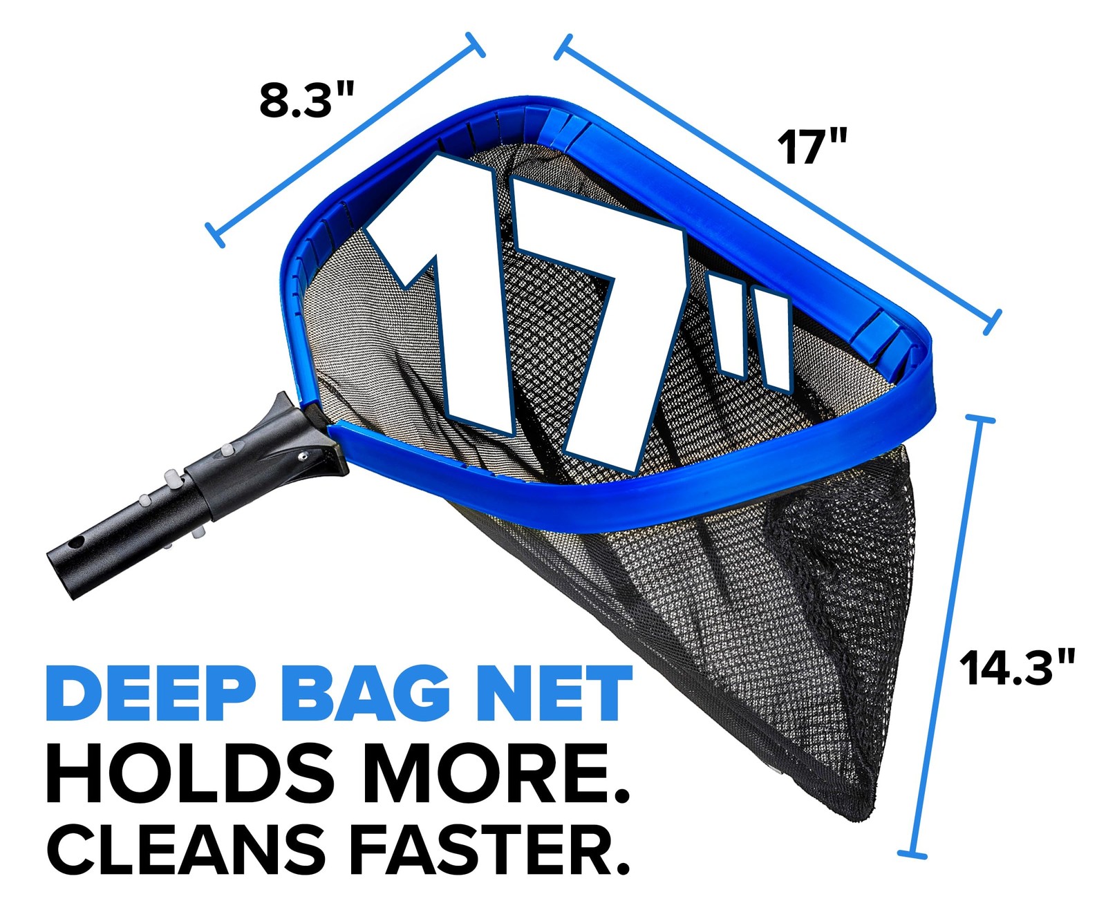 Pool Leaf Net Aluminum Frame Deep Bag Skimmer Inground Above Ground Swimming