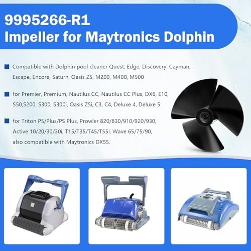 9995266-R1 Pool Cleaner Impeller with Screw for Maytronics Dolphin DX5S, DX6, Na