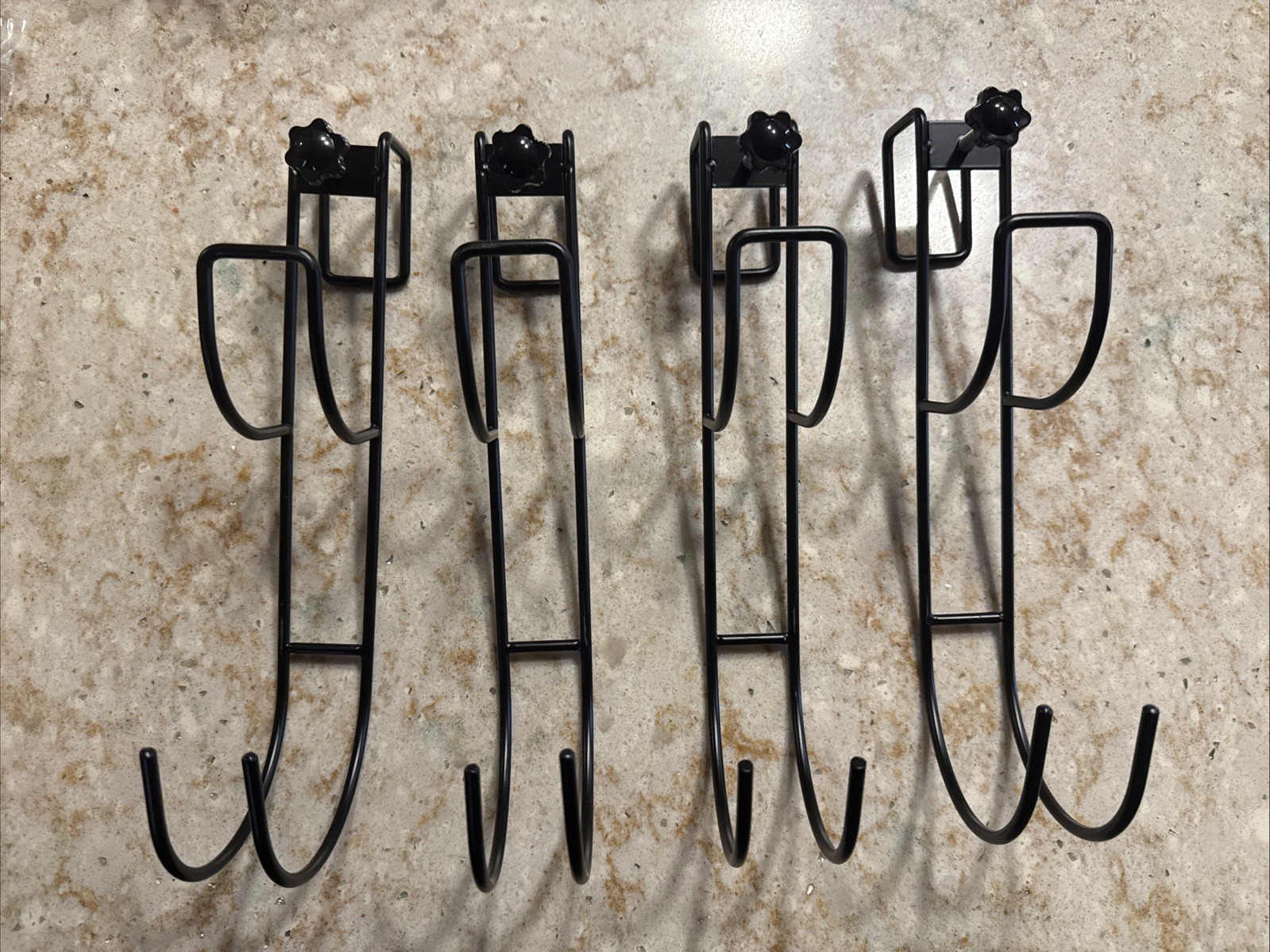 4 Pack Pool Leaf Skimmer Net Holder – Heavy Duty Pole Hangers Adjustable Fence