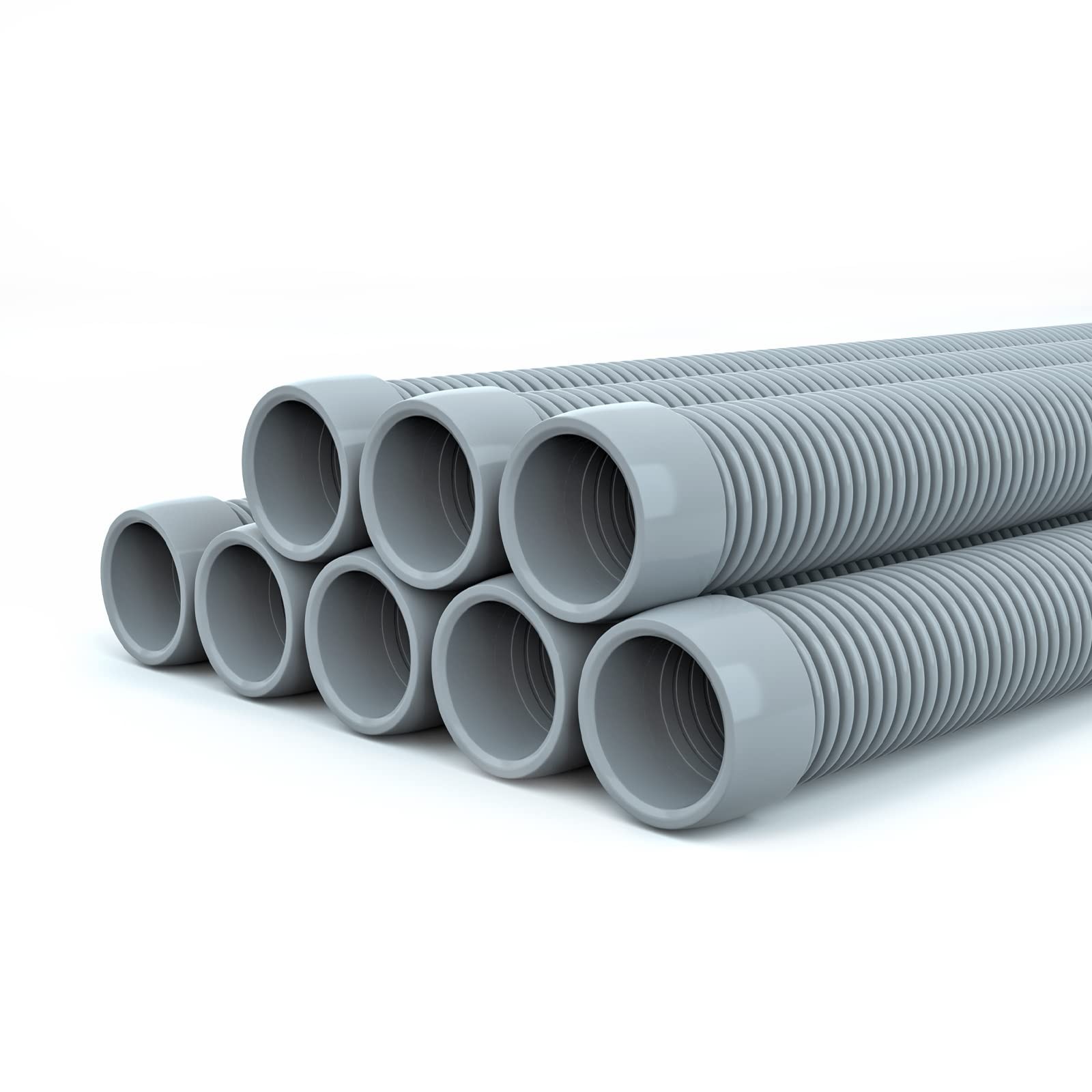 Professional Swimming Pool Vacuum Cleaner Hose – 1.5” 8-Piece Extension Kit