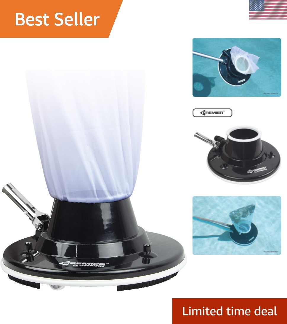 Lightweight Pool Leaf Vacuum with Wheels & Reusable Mesh Bags – Easy to Use