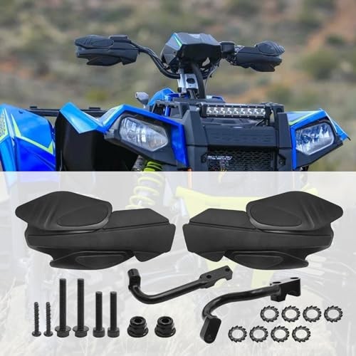 2876846 2PCS Black Handguards with Mount Brackets Kit Replacement for Polaris
