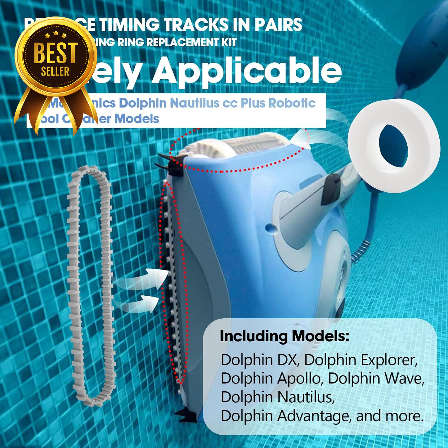 Pool Cleaner Replacement Parts Kit for Maytronics Dolphin Nautilus CC Plus Climb