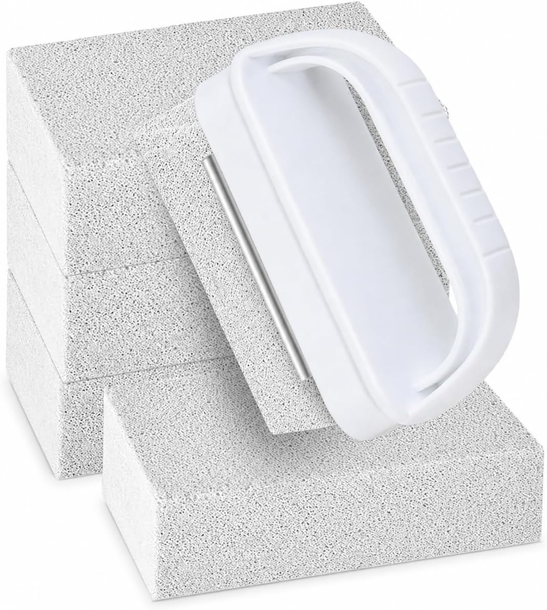 Pool Cleaning Pumice Stone with Handle, Heavy Duty Cleaning Pumice Brick, Hand-H