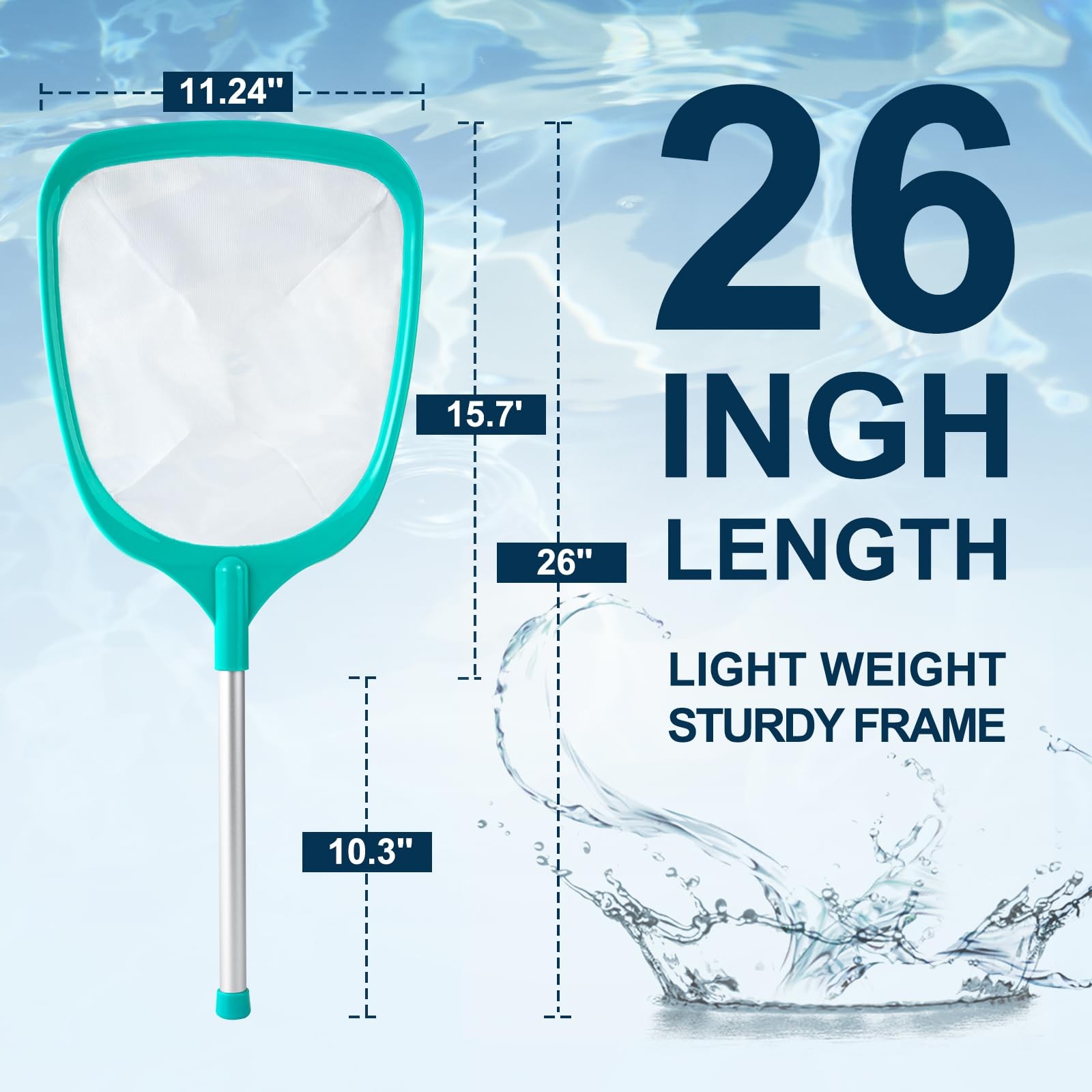 Pool Skimmer Pool Net with Reinforced Frame & Ultra Fine Mesh, Large Capacit…