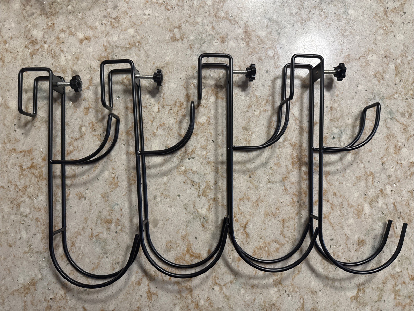 4 Pack Pool Leaf Skimmer Net Holder – Heavy Duty Pole Hangers Adjustable Fence