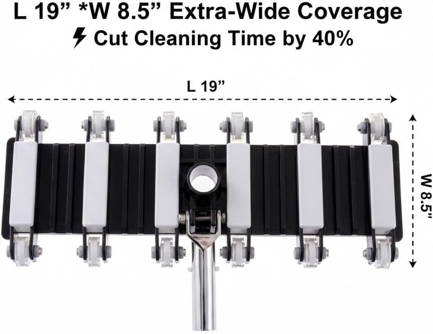 19&Prime;Commercial Weighted Pool Vacuum Head , Heavy-Duty Flexible Body with Chrome-P