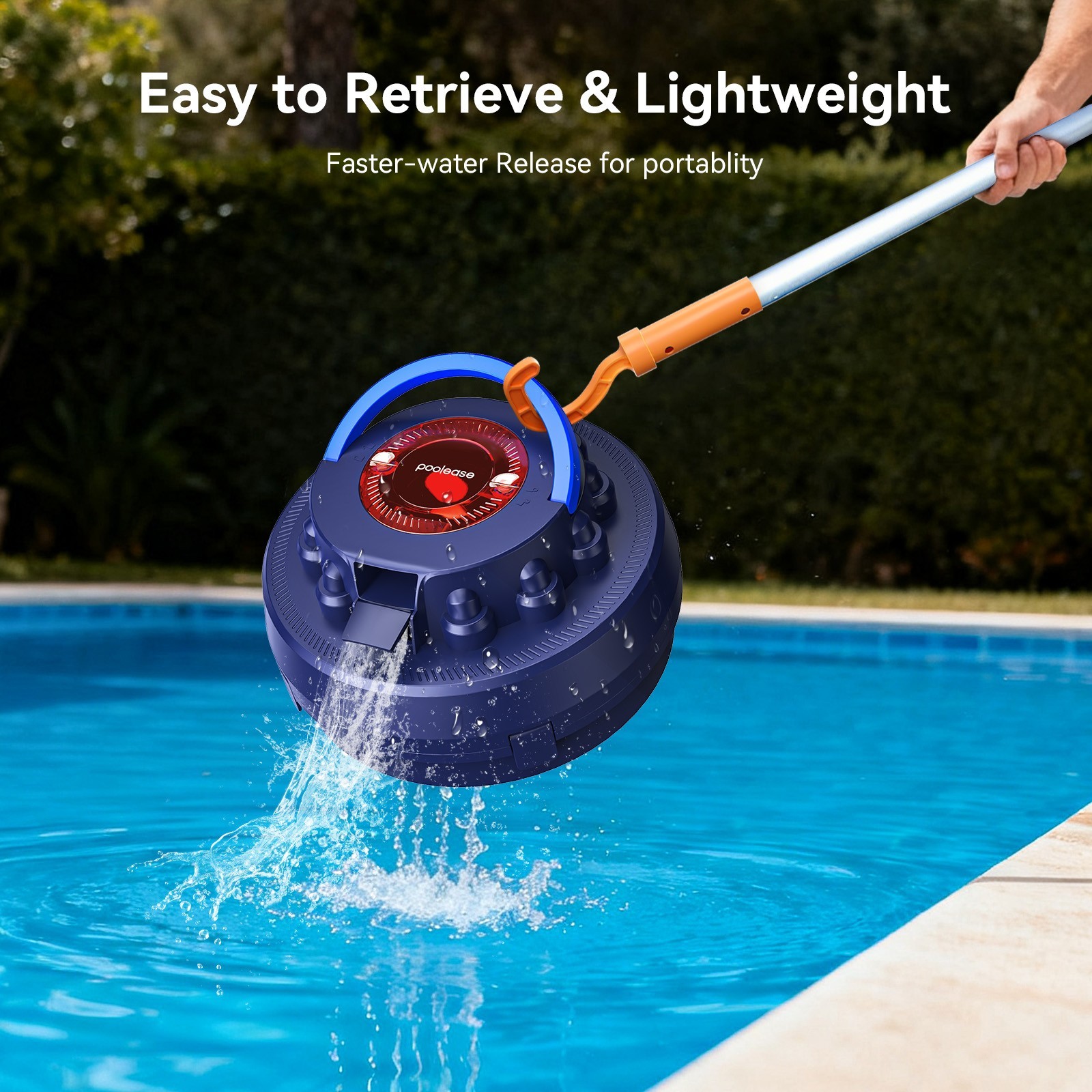 Cordless Pool Robot Cleaner Automatic Ideal for Inground Above-Ground Flat Pool
