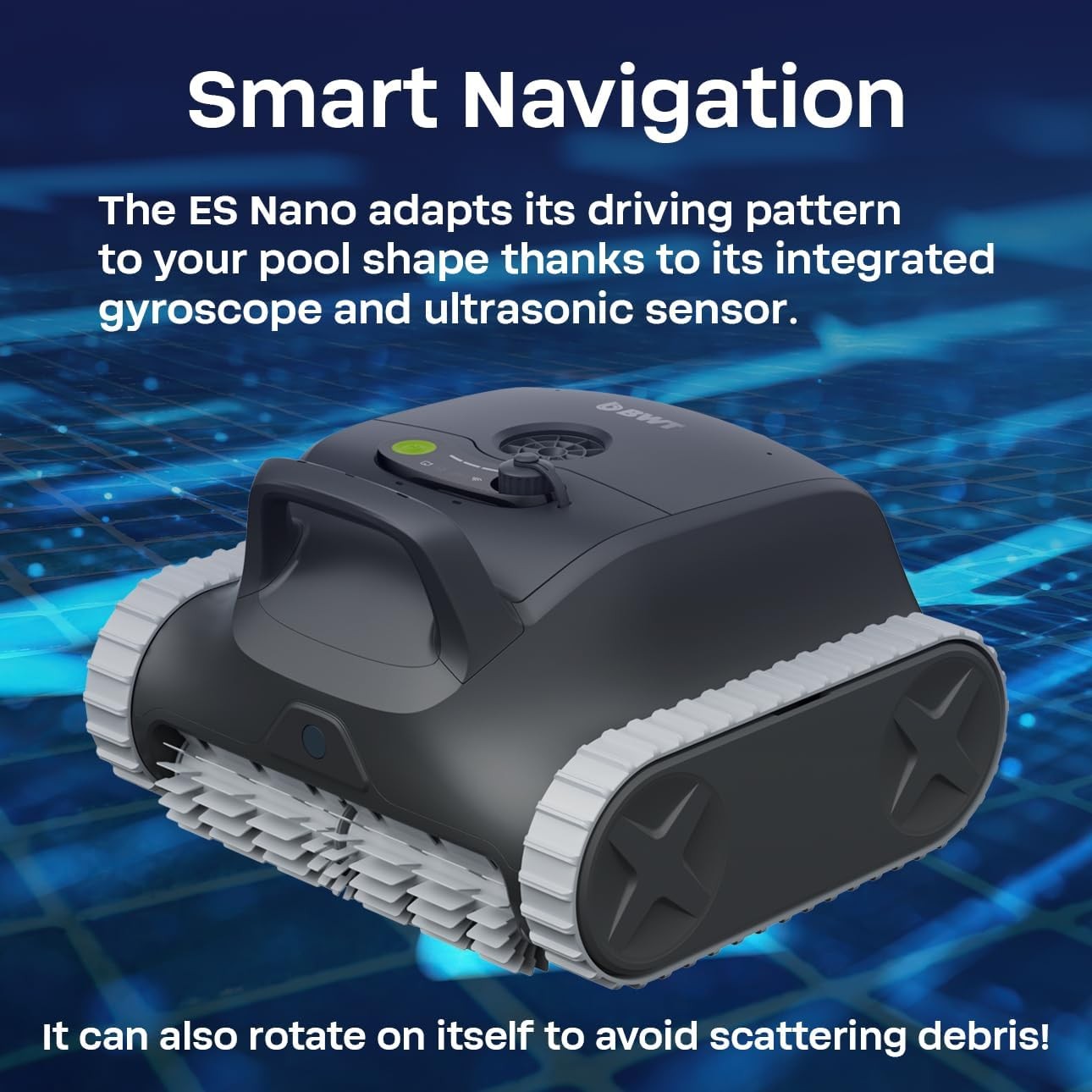 BWT ES Nano Cordless Robotic Pool Cleaner, Cleans Floor, Walls & Waterline