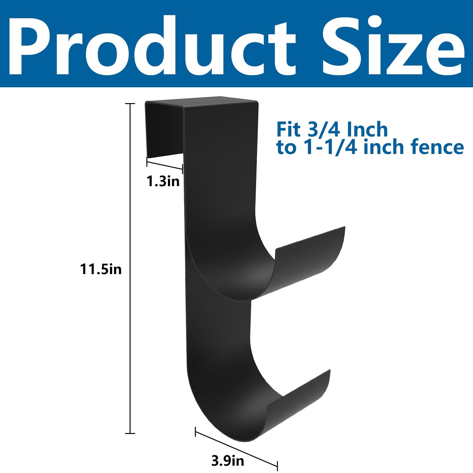 4 Pcs Pool Fence Hooks for Pool Equipment, Black Heavy Duty Fence Hooks for P…