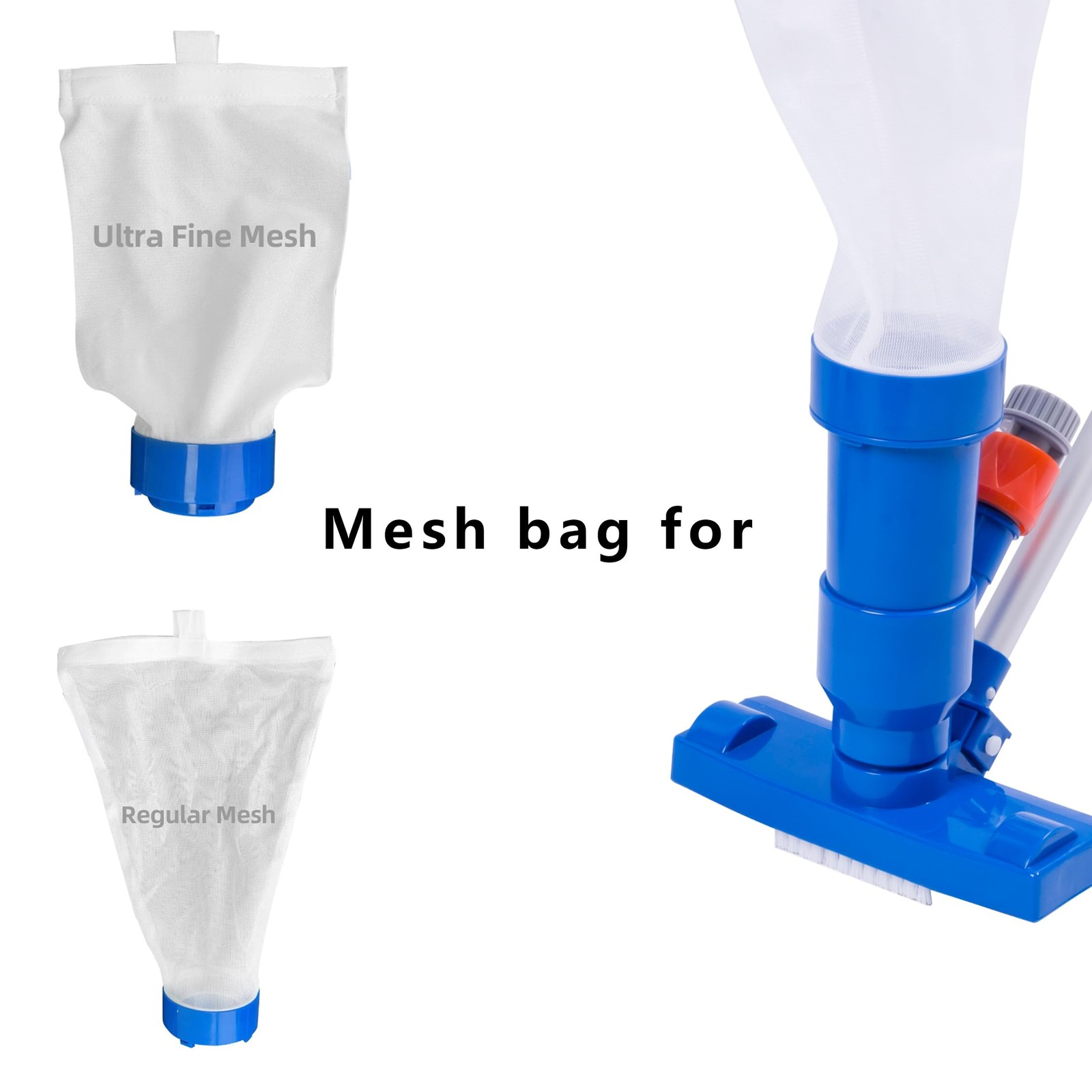 2pcs Pool Vacuum Replacement Mesh Collection Bags,Includes A Fine Mesh Collec…
