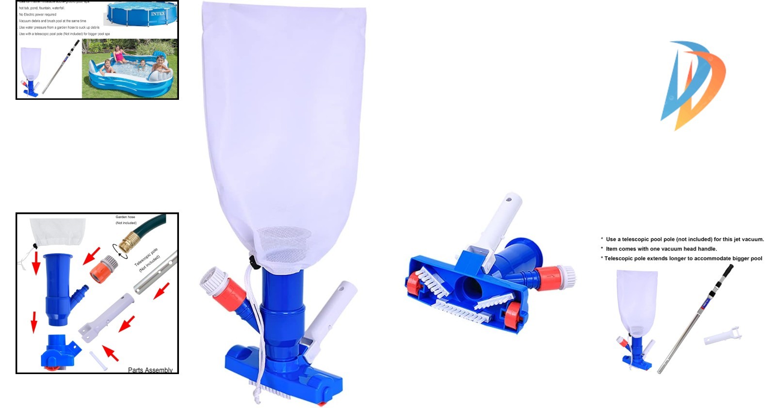 Easy-To-Use Manual Jet Vacuum Cleaner for Pools – Ideal for Seasonal Maintenance