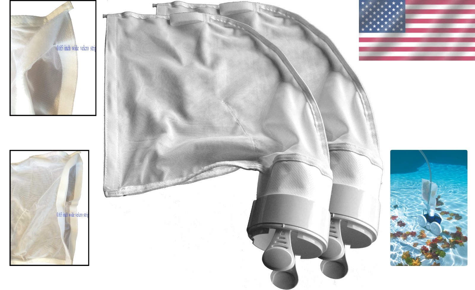 Pack Of 2 Genuine Polaris Pool Cleaner Part All Purpose Bag Replacement