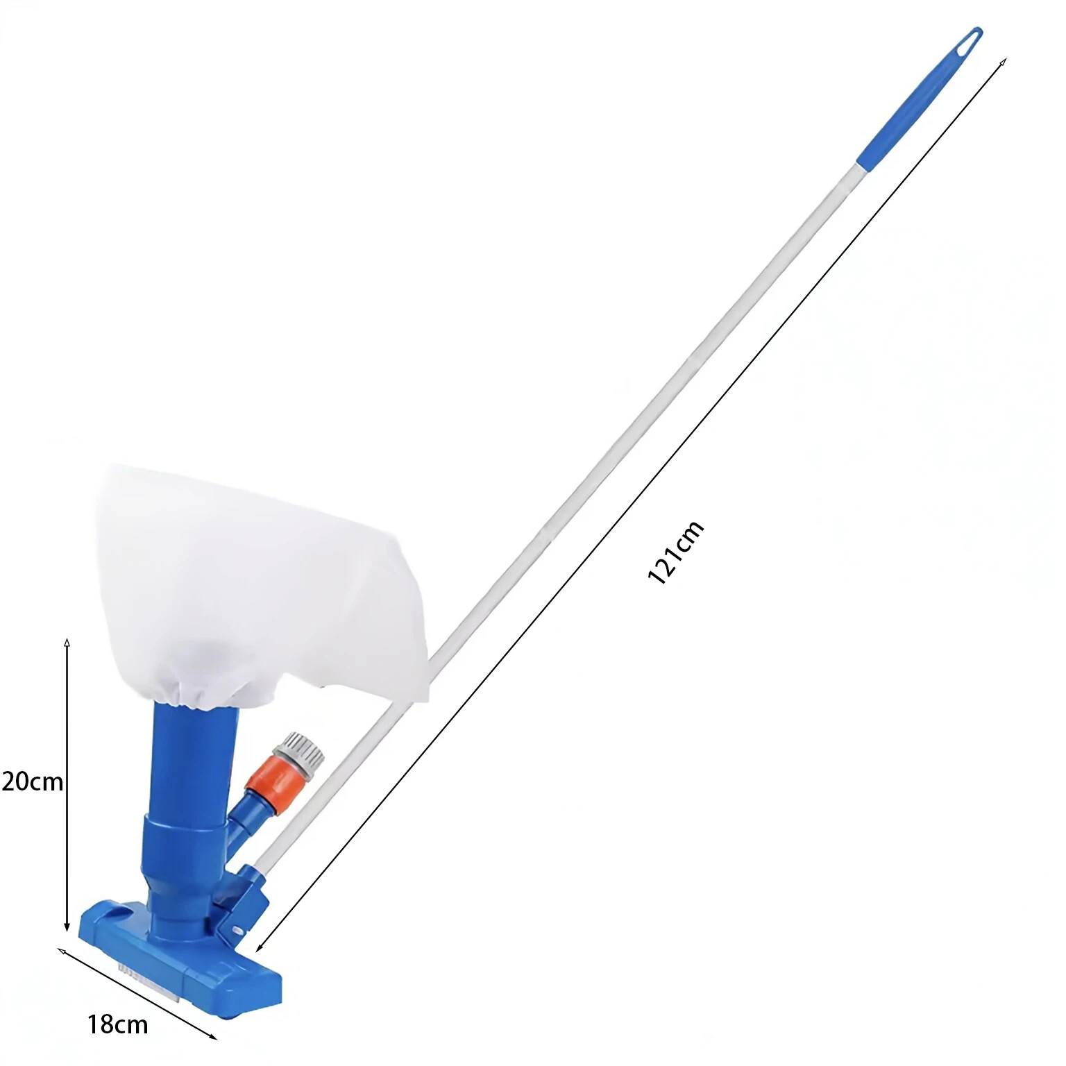 Pool Underwater Jet Vacuum Cleaner with Brush Pool Spa Hot Spring Cleaning Acces