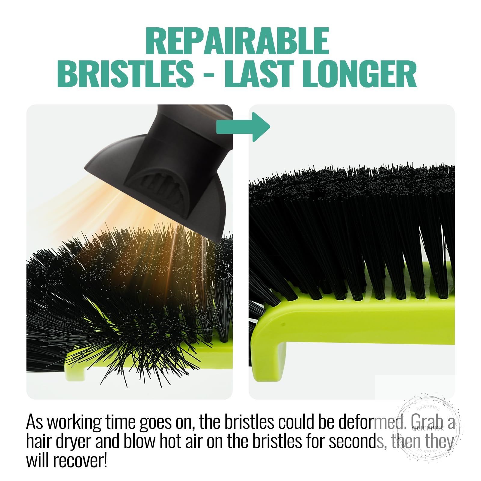 18&Prime; Pool Brush Head for Cleaning Swimming Pool Walls Curved Ends High-Efficiency