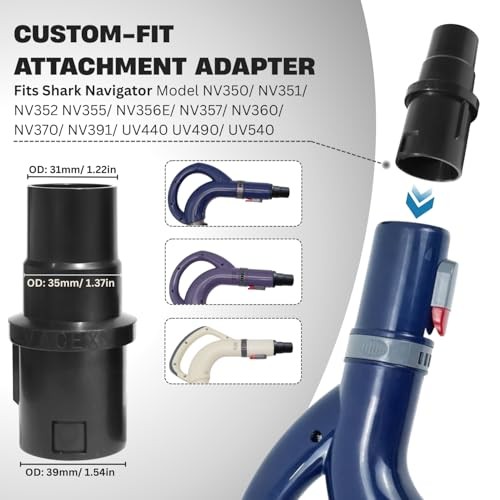 Universal Vacuum Hose Adapter Kit Reducer Attachment Set Converter from 1 1/2