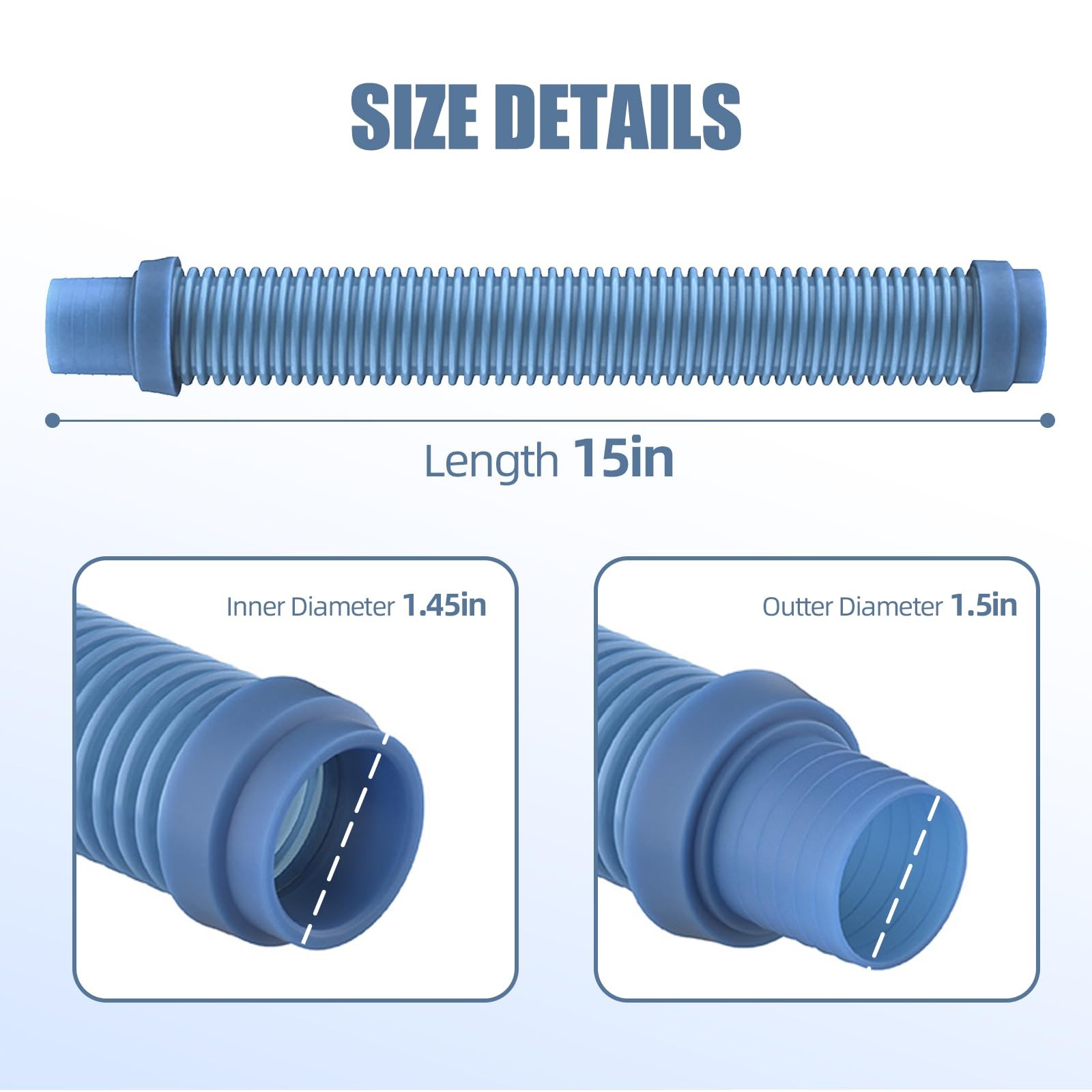 2025Upgrade GW7911 Short Leader Hose Kreepy Krauly SandShark GW7900 Pool and …