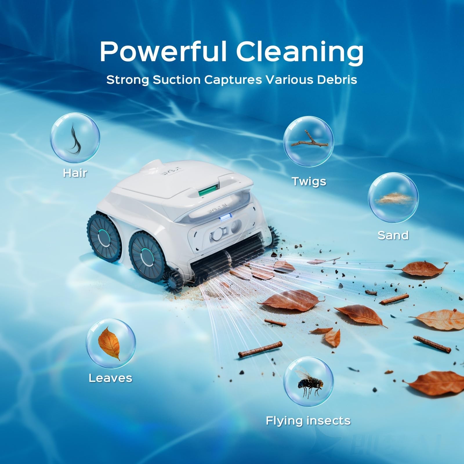 WYBOT B1 Robotic Pool Cleaner Cordless Wall Waterline Cleaning Edge Cleaning