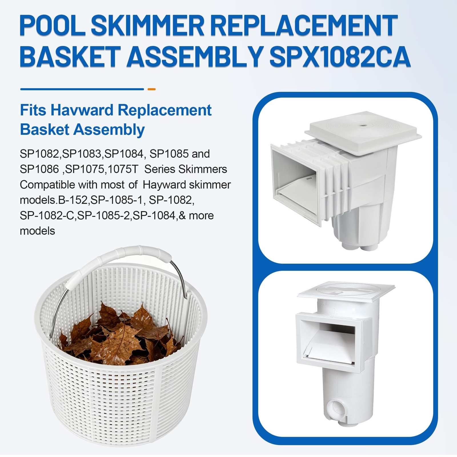 Pool Skimmer Basket Replacement for Inground Pools 7 Inch HeavyDuty Nylon