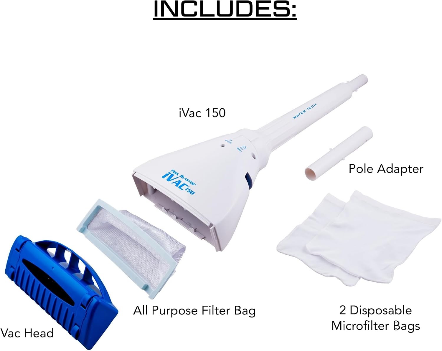 BLASTER iVac 150 Cordless Hot Tub Vacuum for Spas, Small Pools, Kiddie Pools, 2.