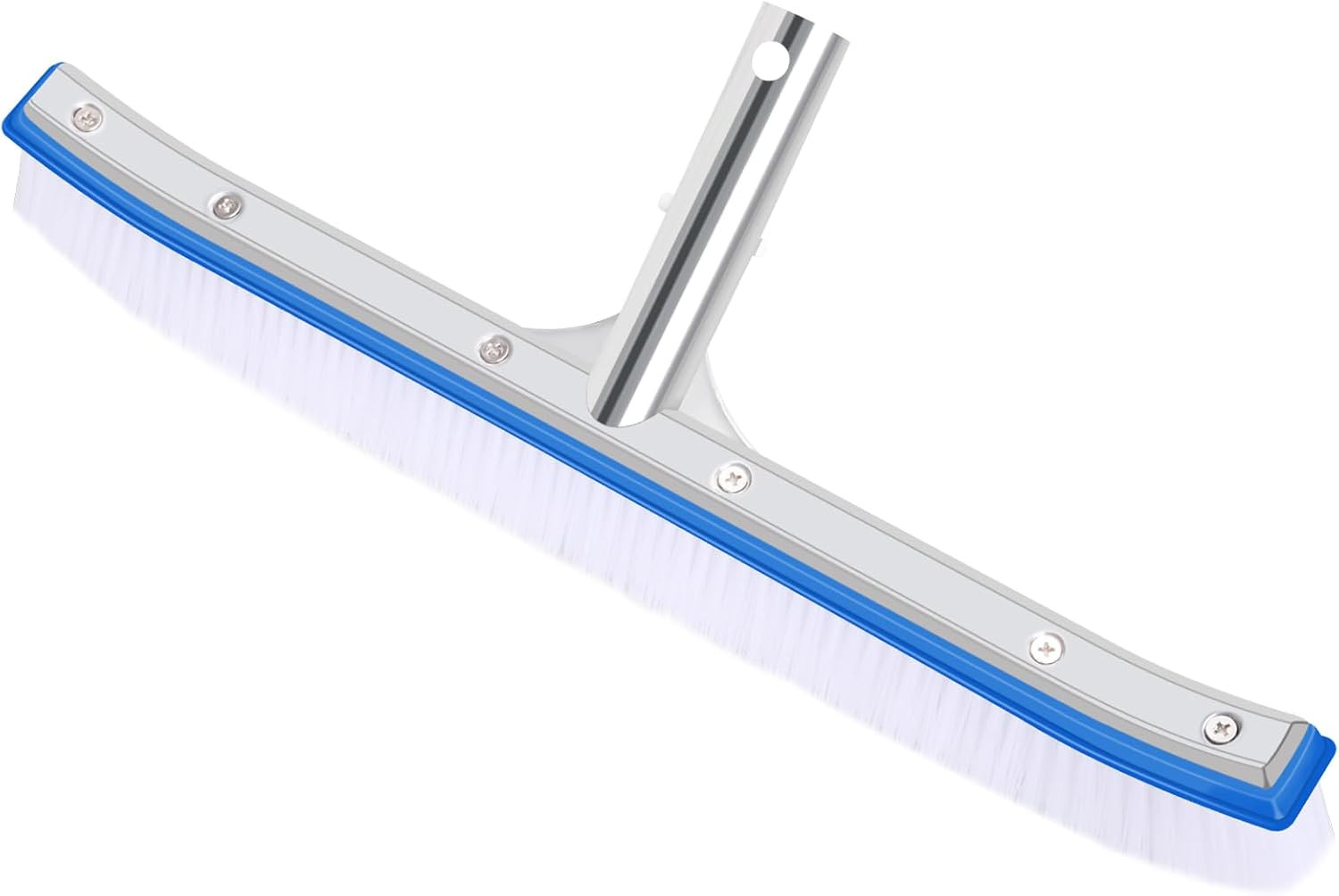 18&Prime; Heavy Duty Pool Brush Curved Plastic Bristles for Walls Tiles Floors Steps