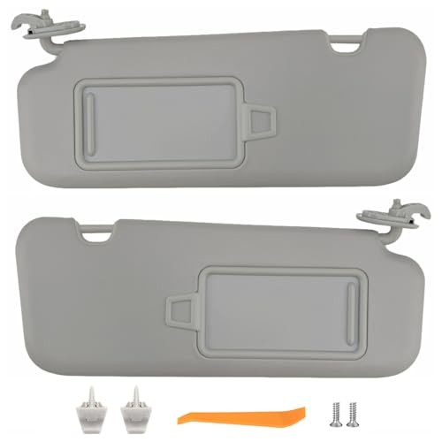 Pair Sun Visor Compatible with 2017-2020 Hyundai Elantra, (Gray) Left & Right