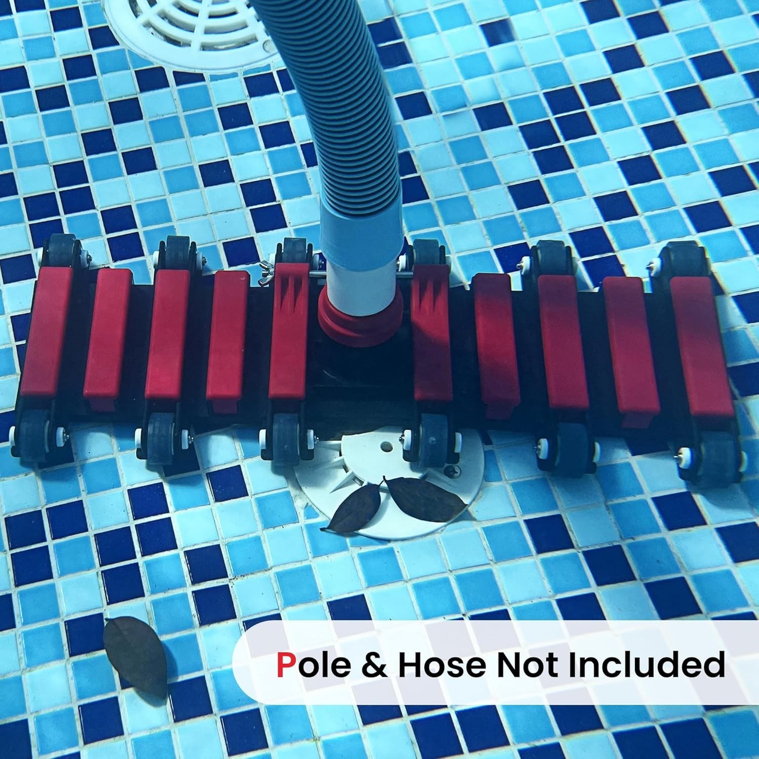 Commercial Grade Pool Vacuum Head with Wheels,19&Prime; Extra-Wide & Weighted Flexi…