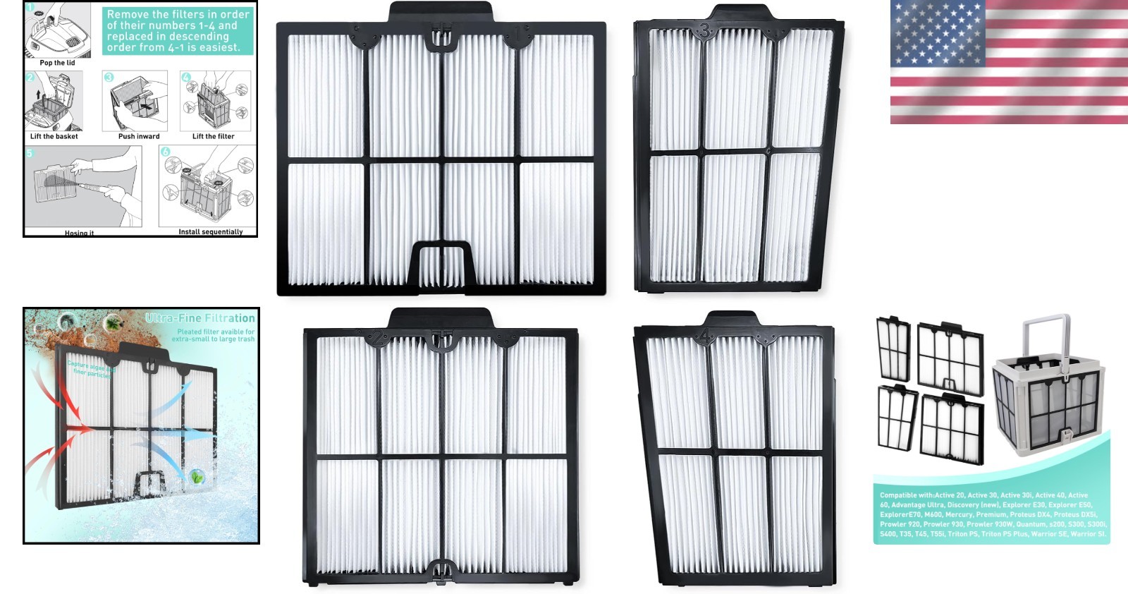 High-Efficiency Replacement Filters for Dolphin Cleaners