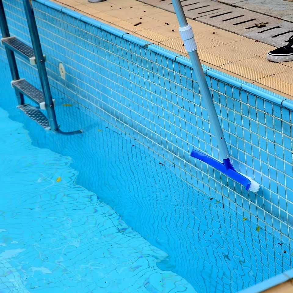 Professional Heavy Duty 18&Prime; Swimming Pool Floor Wall Cleaning Brush Head Tool