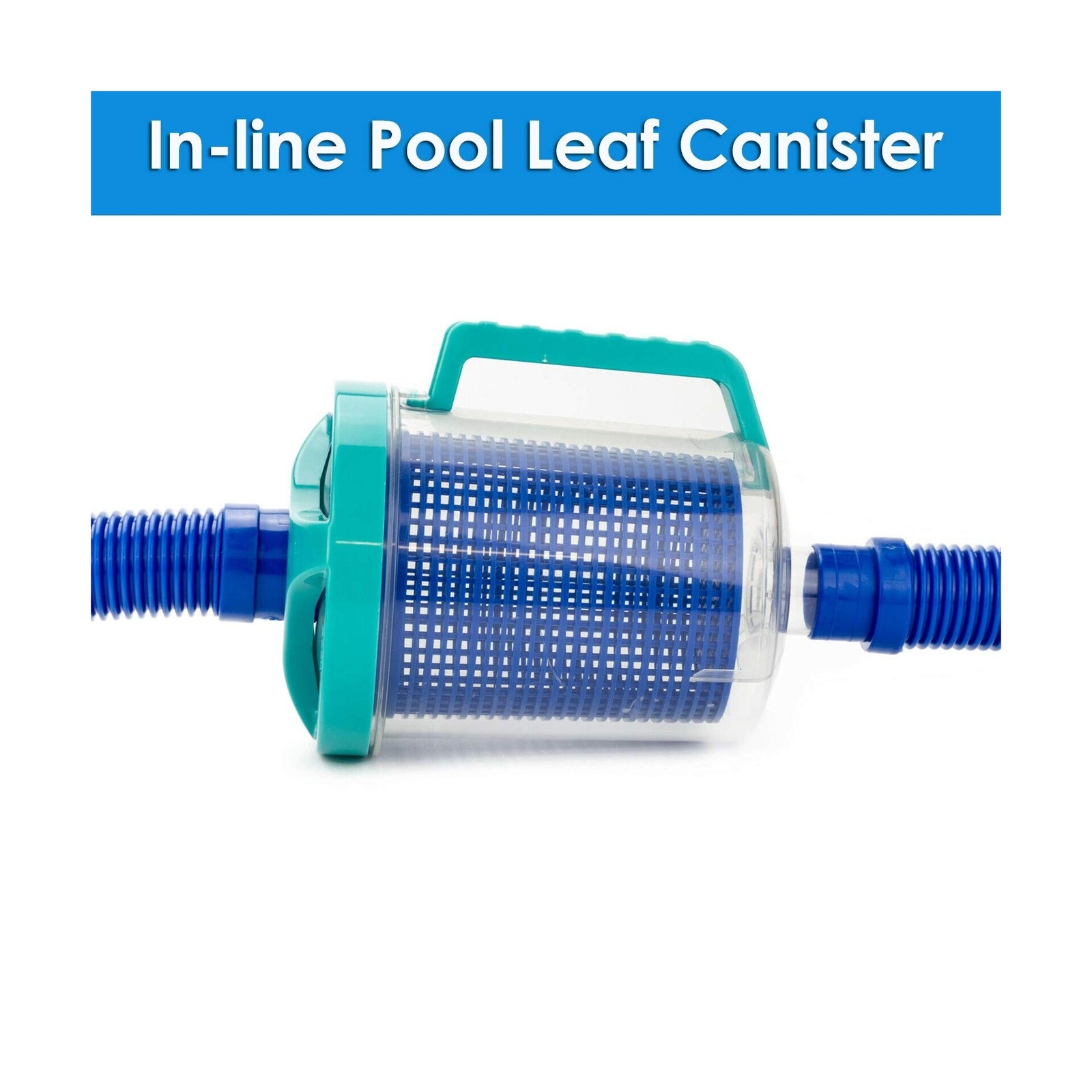 Pool Leaf Canister Catcher with Mesh Basket, in-line Leaf Catcher for Pool Sp…