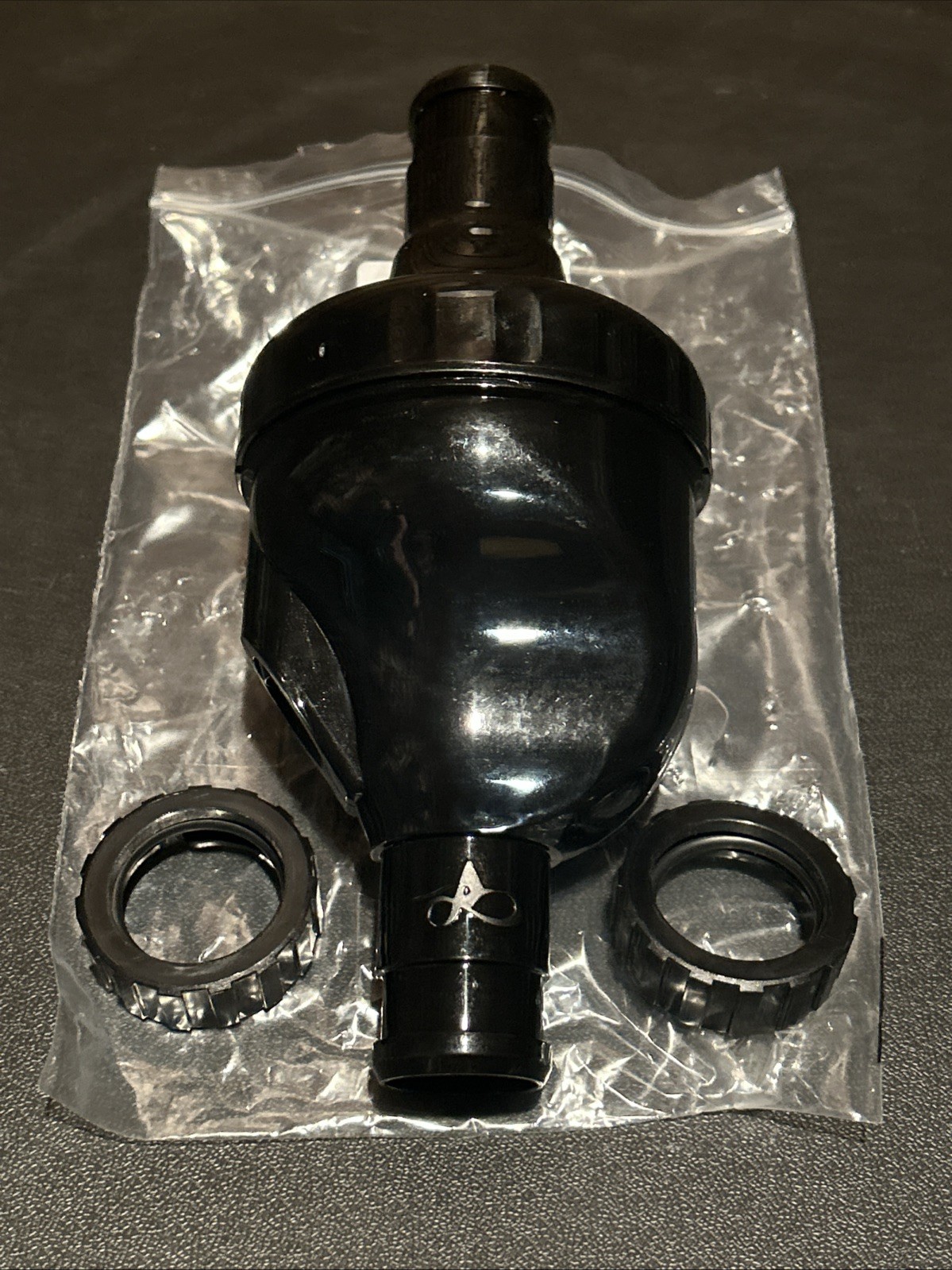 Amptyhub 9-100-1200 Black 280/380 Pool Cleaner Complete Backup Valve w/2 Nuts.
