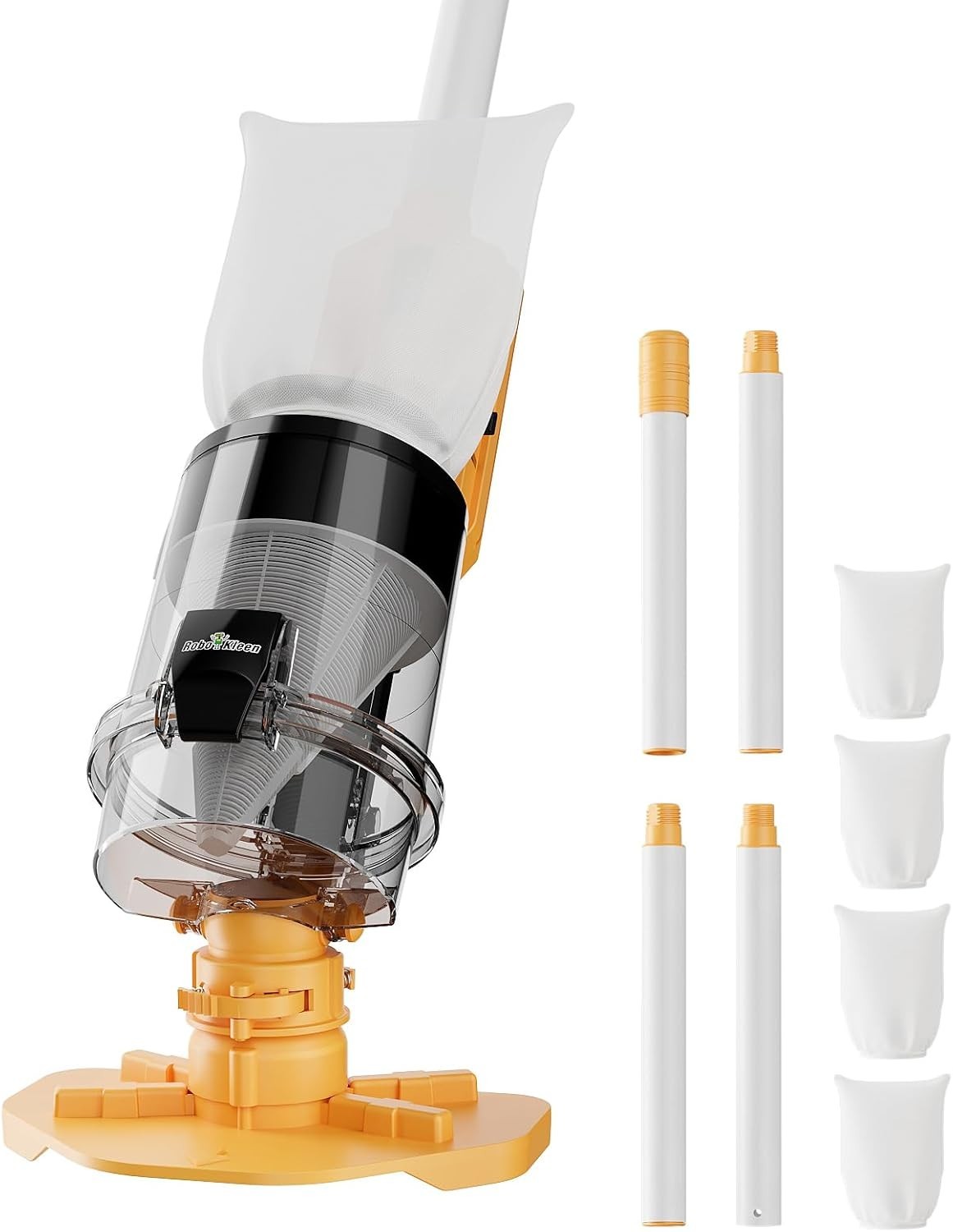 Cordless Pool Vacuum Handheld with Telescopic Pole 30 GPM Suction Rechargeabl…