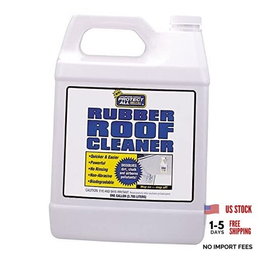RV Rubber Roof Cleaner – Non-Toxic, Non-Abrasive RV roof detergent 1 Gallon –
