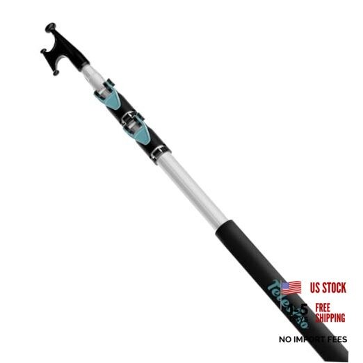 5-12FT 3-Stage Telescopic Aluminum Pole Boat Hook: Versatile Docking Pole for