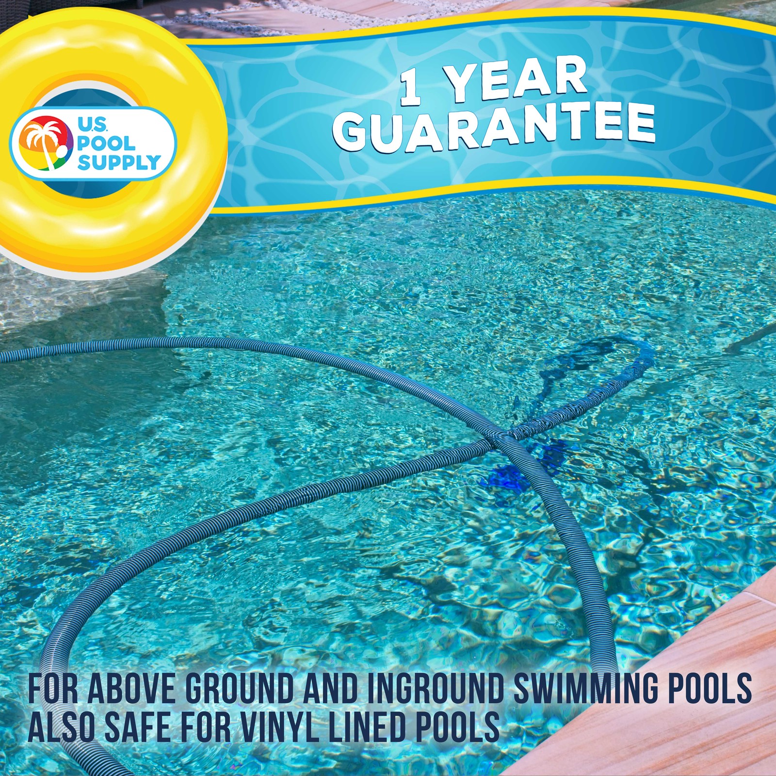 U.S. Pool Supply Weighted Half Moon Pool Vacuum Head, Above Ground Inground Pool