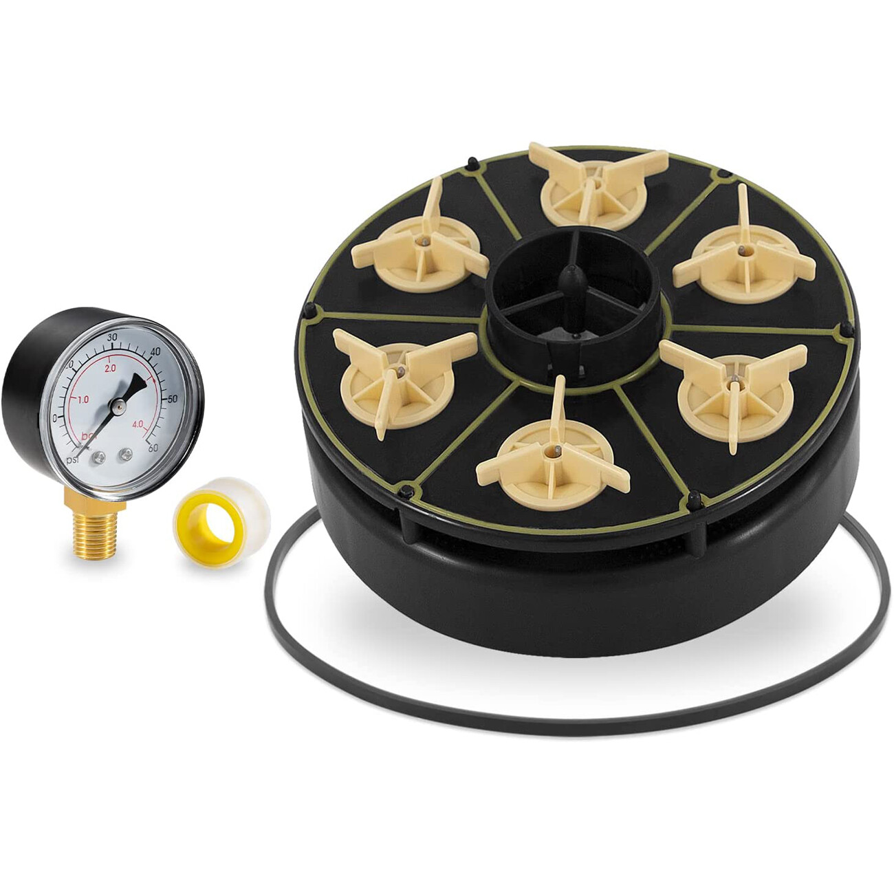 6-Port Module w/ Valve Shell O-Ring for Paramount 004-302-4408-00 Pressure Gauge